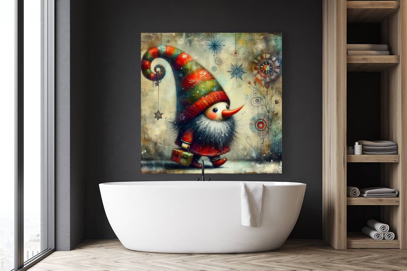 06 Mixed media painting of a whimsical nomeelf.jp Reproduction