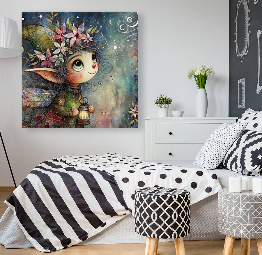 65 Mixed media painting of a caprices nomeelf Reproduction