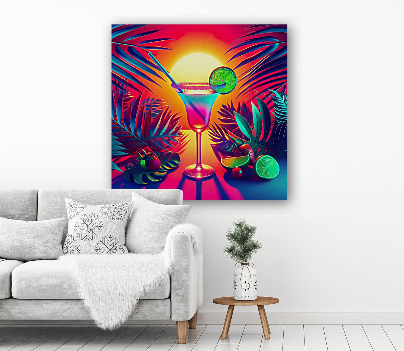 135 Creative food template. Daiquiri cocktail wit Reproduction