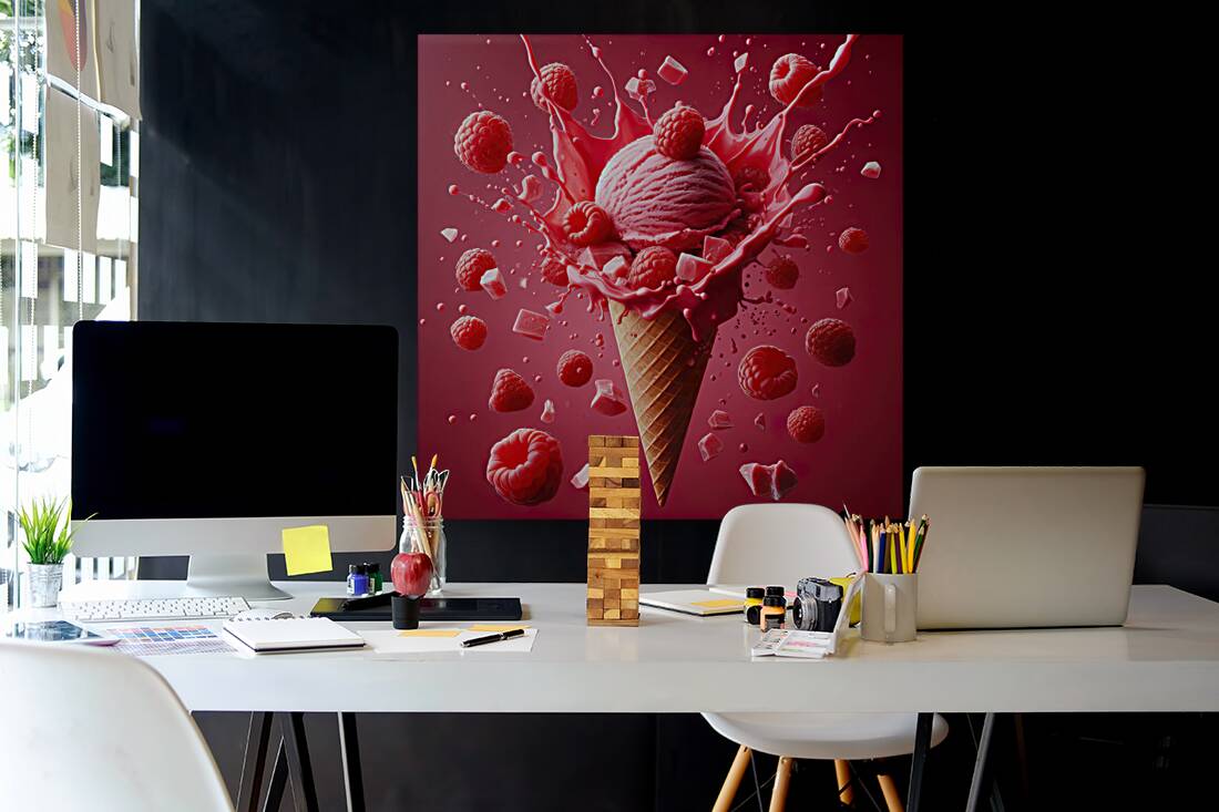 Strawberry ice cream chocolate vanilla various ic 1717277196.3454 Reproduction