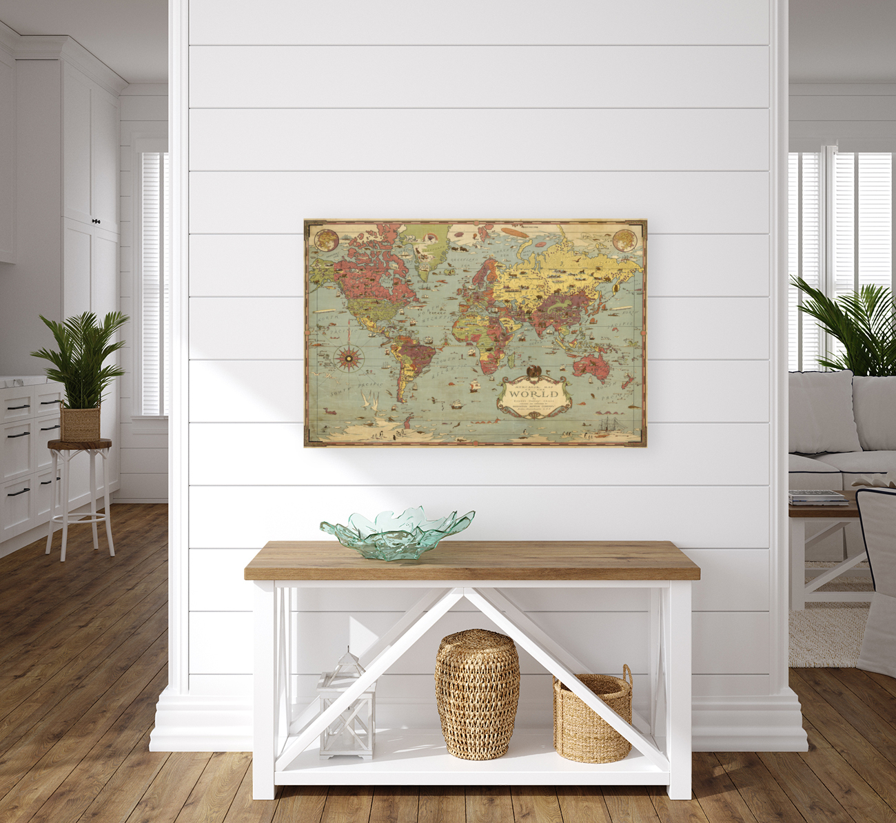5404 Mercator world map Reproduction