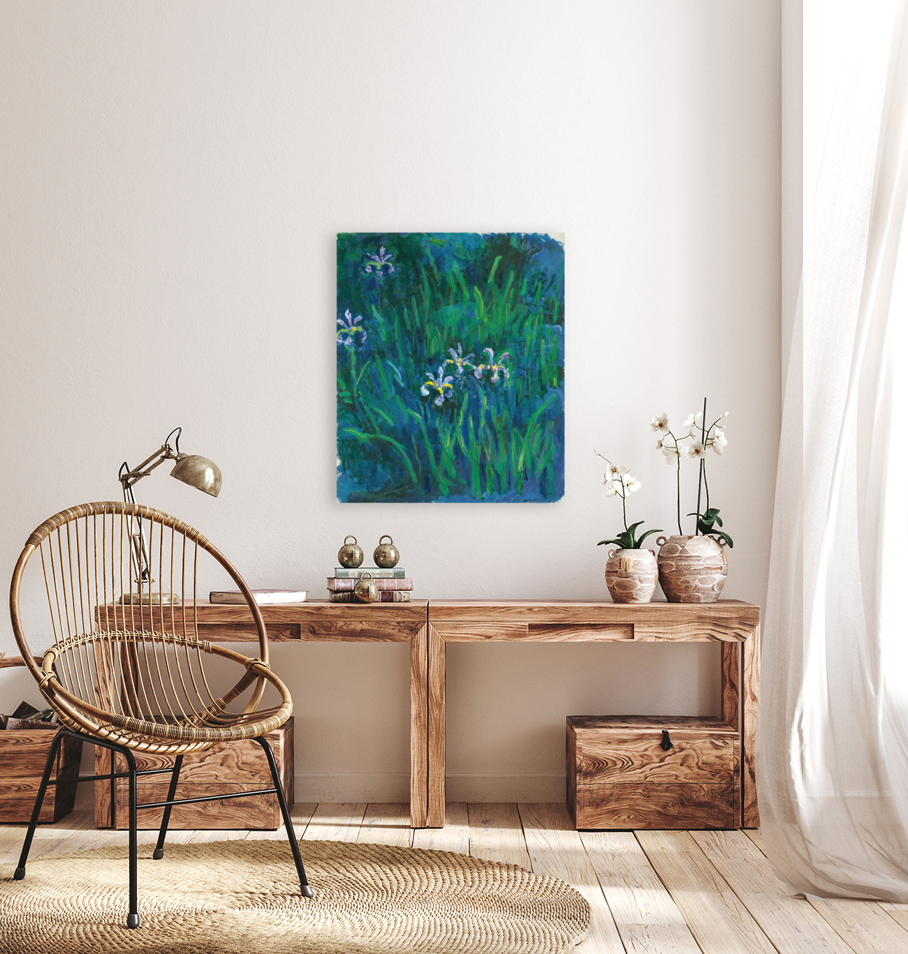 8356 Claude Monet  iris Reproduction