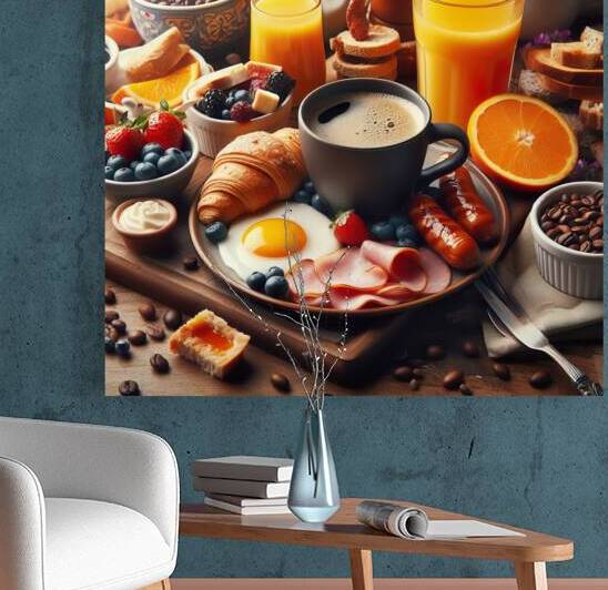 American breakfast 14 Reproduction