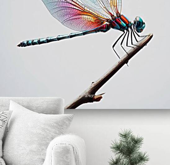 Dragonfly isolated on white 1 by artvi
