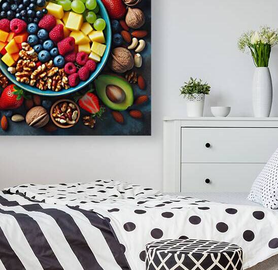Assorted nuts background. Mix of walnuts almonds  1715717377.5084 by artvi