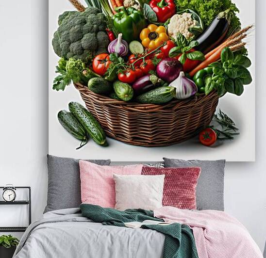 Basket with various fresh vegetables 13 by artvi