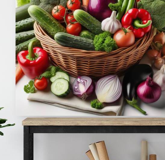 Basket with various fresh vegetables 17 by artvi