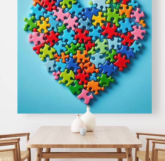 337 Colorful puzzles are assembled in the shape o by artvi