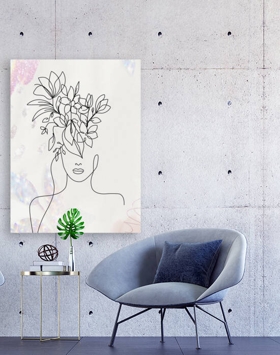 Minimalist illustrations of a woman-bust of a woman by artvi