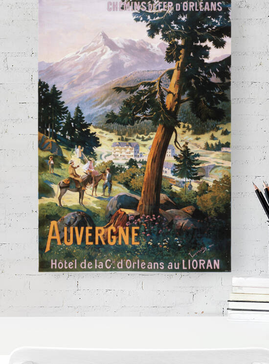 Avergne vintage travel poster by artvi