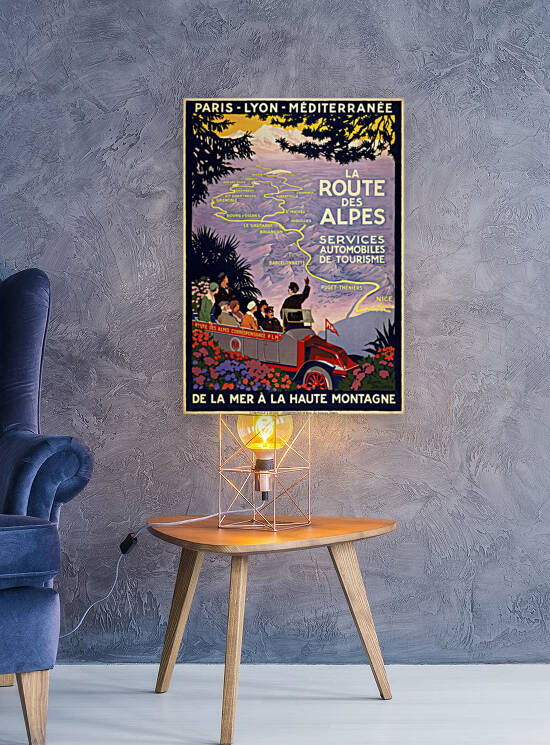 Alpes vintage travel poster by artvi