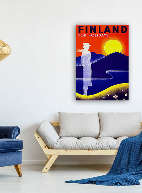 finland vintage travel poster by artvi