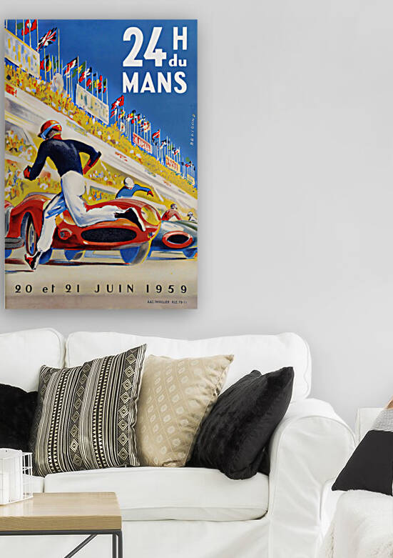 4728 poster vintage 24 horas de lemans by artvi