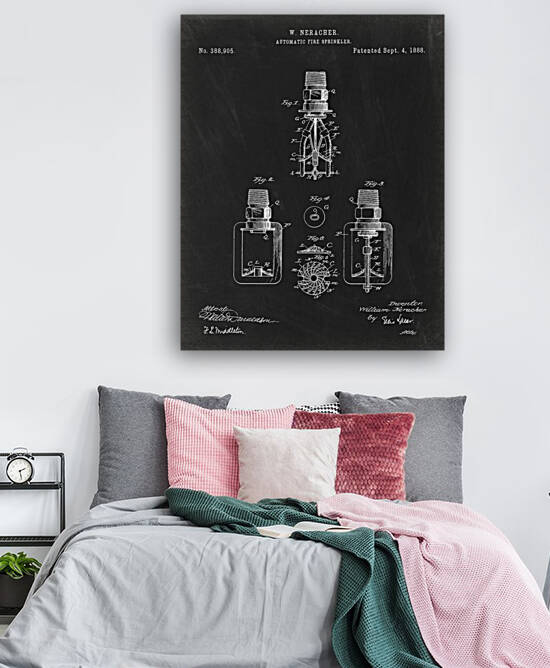 5996 Automatic Fire sprinkler patent Reproduction