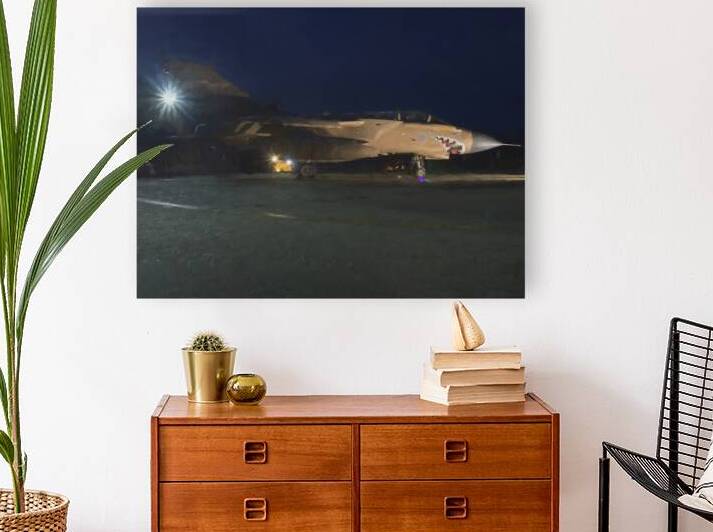 Watercolor tornado fighter plane Reproduction