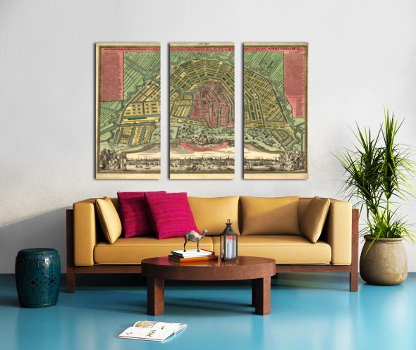 1423 philadelphia map maps old map 5 by artvi Wall Art