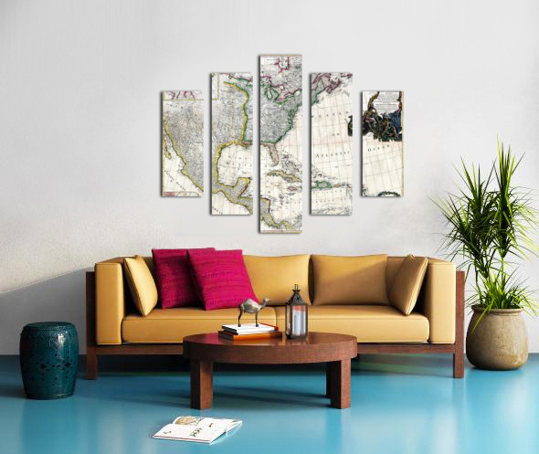 1600 america maps old map 16 by artvi Wall Art