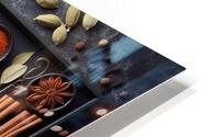 Spices on black background 3 HD Metal print