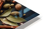 Spices on black background 10 HD Metal print