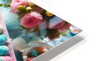 63 Assorted Colored Macaroons in Box HD Metal print