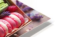 62 Assorted Colored Macaroons in Box HD Metal print