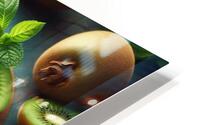404 green slices of kiwi . background or wallpape HD Metal print