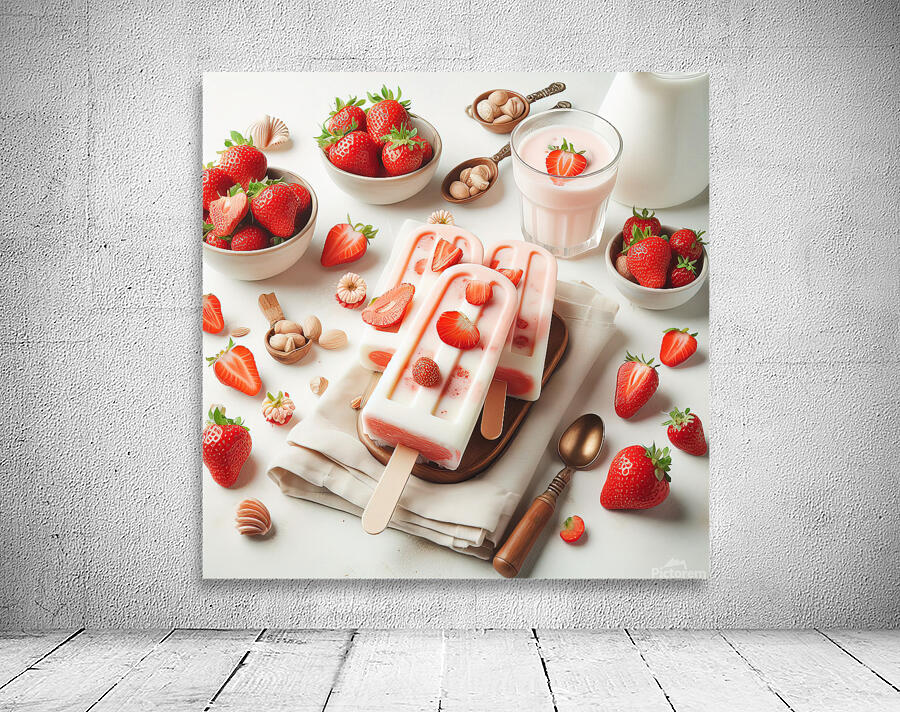 Strawberry pineapple ice cream 13 Wall Preview