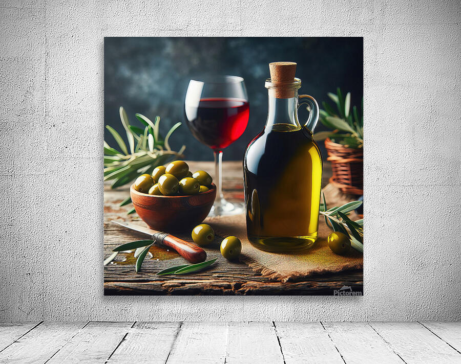 olive oil olives still life 9 Wall Preview