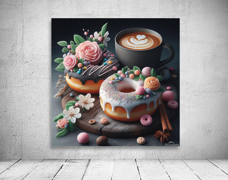 Donuts decorated with topping pastry decoration 7 Wall Preview