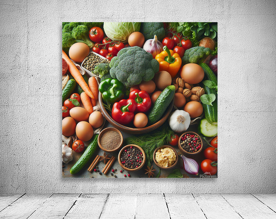 Health food for fitness concept with fruit vegeta 1714505625.2271 Wall Preview