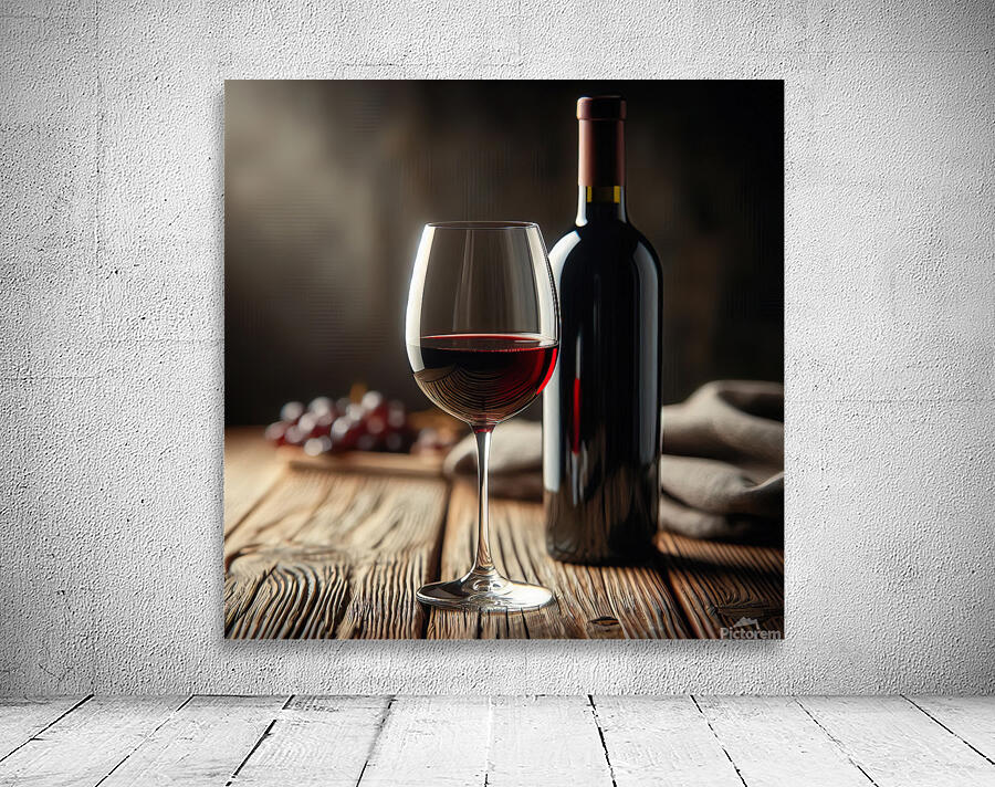 bottle of wine and a full glass 15 Wall Preview