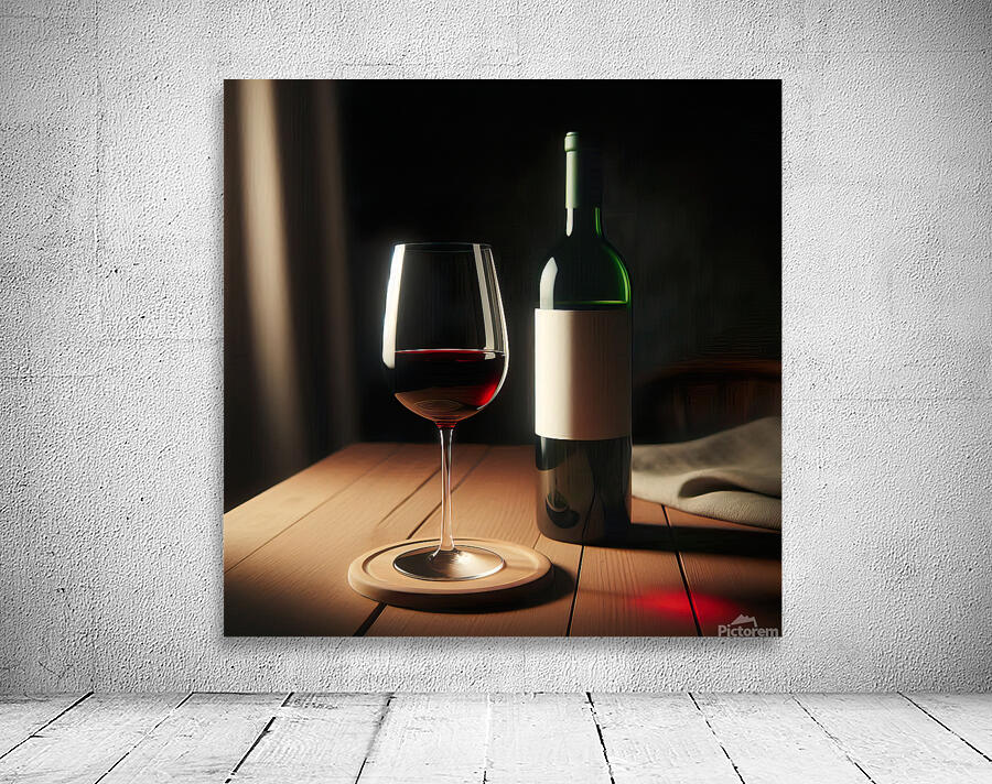 bottle of wine and a full glass 13 Wall Preview