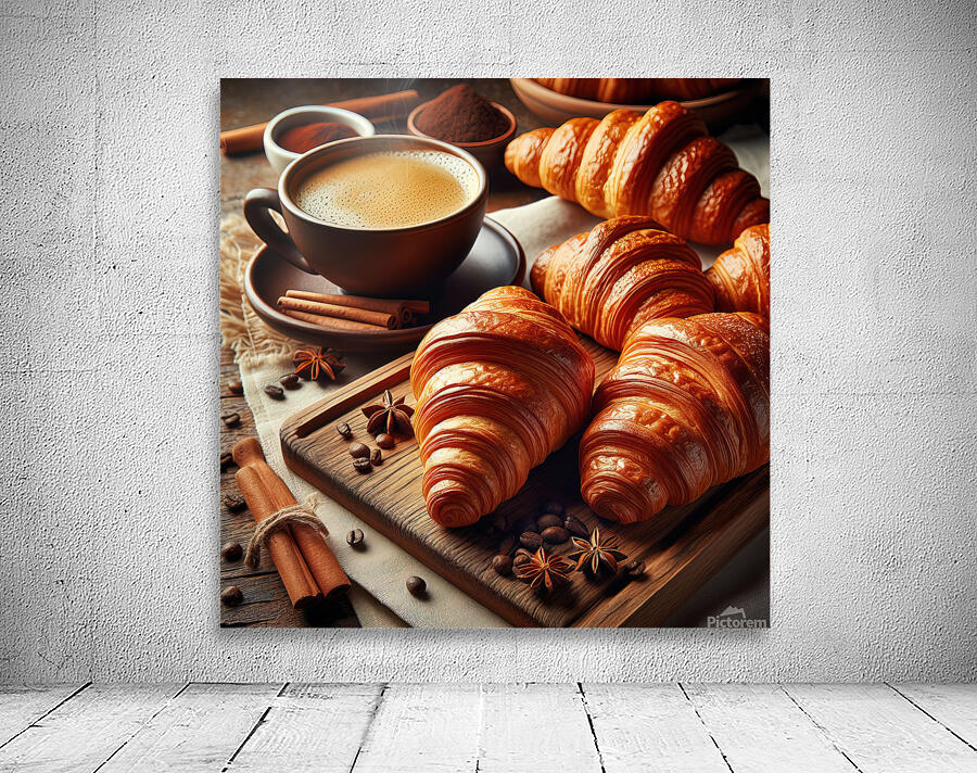 Food Assorted fluffy pastries including croissant 1714906459.8304 Wall Preview