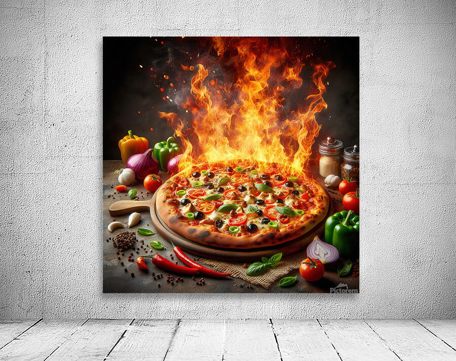 a delicious Italian salami cheese pizza over a wo 1715098744.2811 Wall Preview