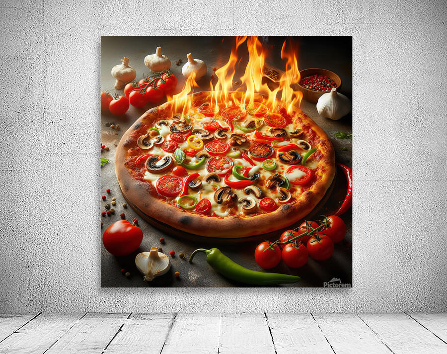 a delicious Italian salami cheese pizza over a wo 1715098736.7155 Wall Preview