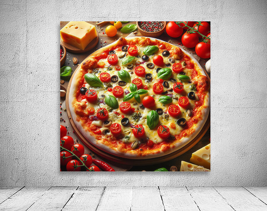 a delicious Italian salami cheese pizza over a wo 1715098777.1913 Wall Preview
