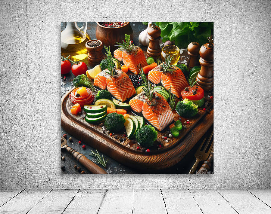 Norwegian salmon salmon with vegetables salmon wi 1715427452.5385 Wall Preview