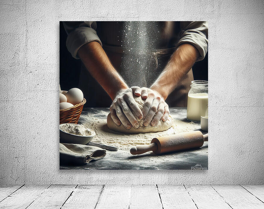kneading bread 7 Wall Preview