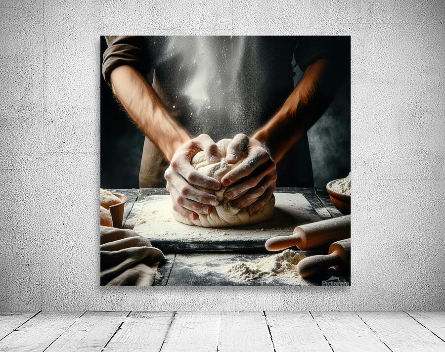 kneading bread 2 Wall Preview