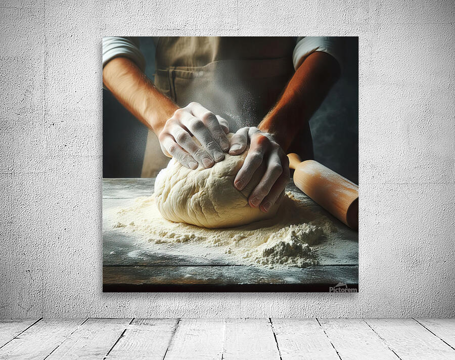 kneading bread 4 Wall Preview