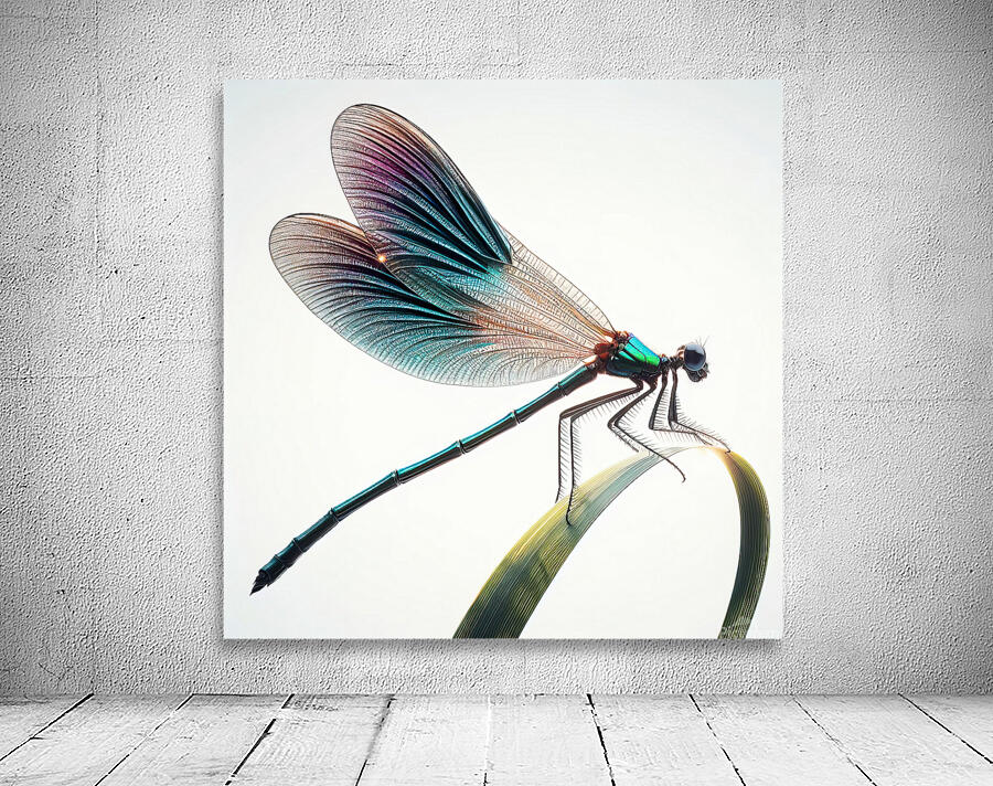 Dragonfly isolated on white 8 Wall Preview