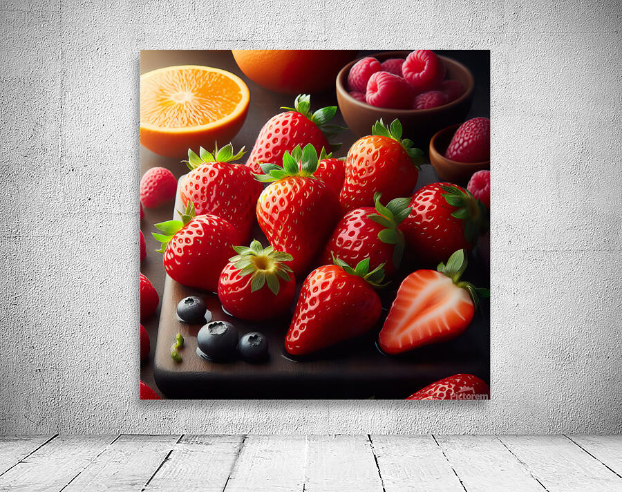 Strawberries studio lighting 10 Wall Preview