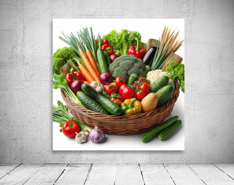 Basket with various fresh vegetables 5 Wall Preview
