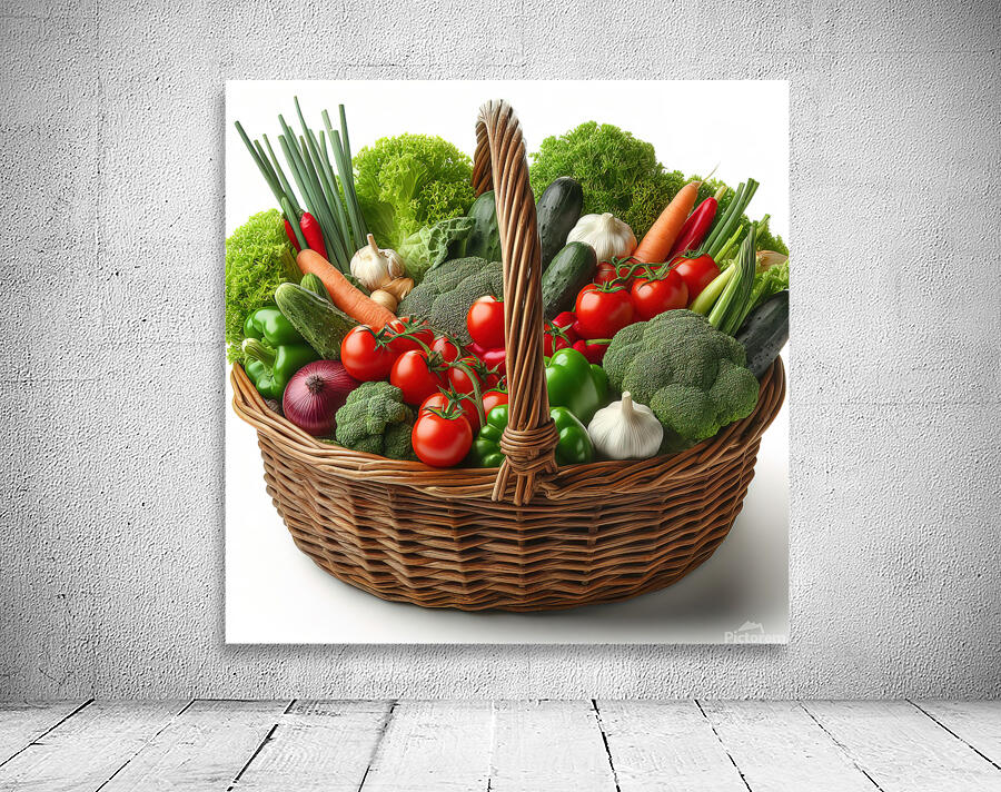 Basket with various fresh vegetables 2 Wall Preview
