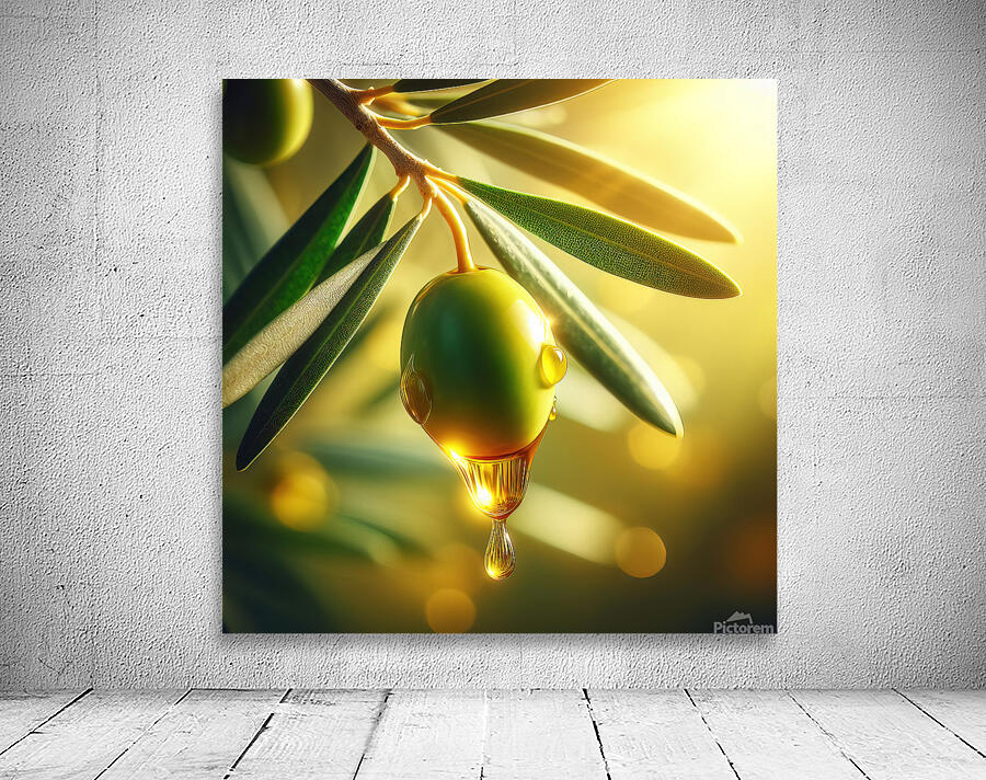Olive oil on branch food 21 Wall Preview