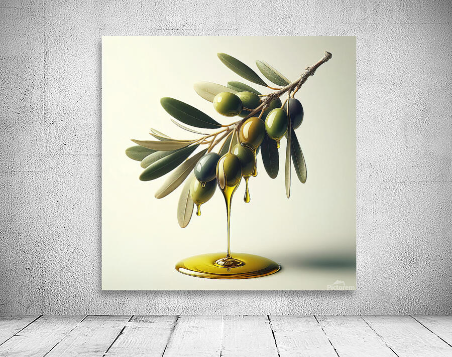 Olive oil on branch food 7 Wall Preview