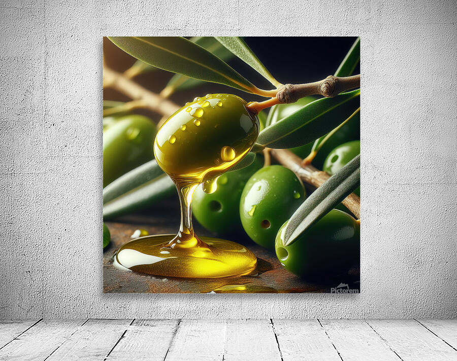 Olive oil on branch food 3 Wall Preview