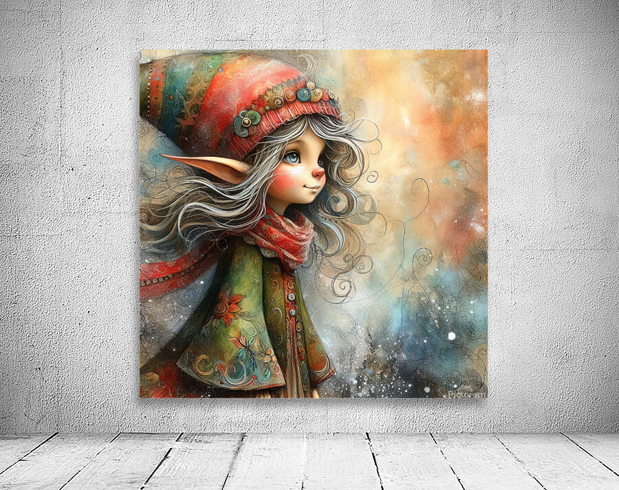 68 Mixed media painting of a caprices nomeelf Wall Preview