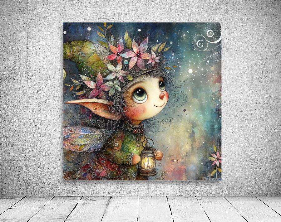 65 Mixed media painting of a caprices nomeelf Wall Preview