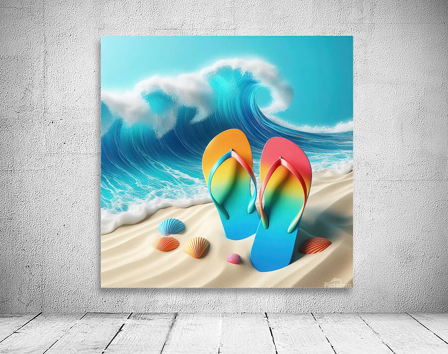 105 Beach flip flops Wall Preview